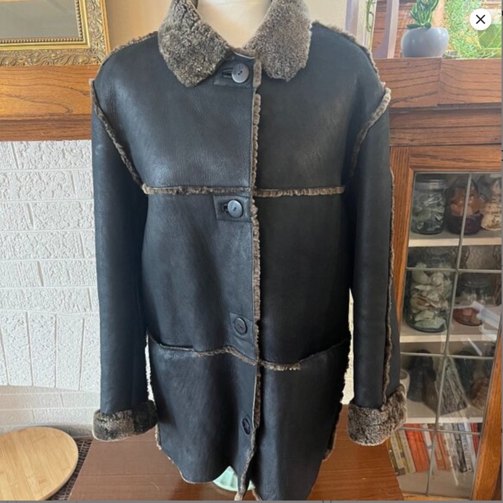 Hilary Radley | Genuine Shearling Leather Coat, Sz 8 ♥ Like new